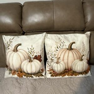 Autumn Pumpkin Throw Pillows Set